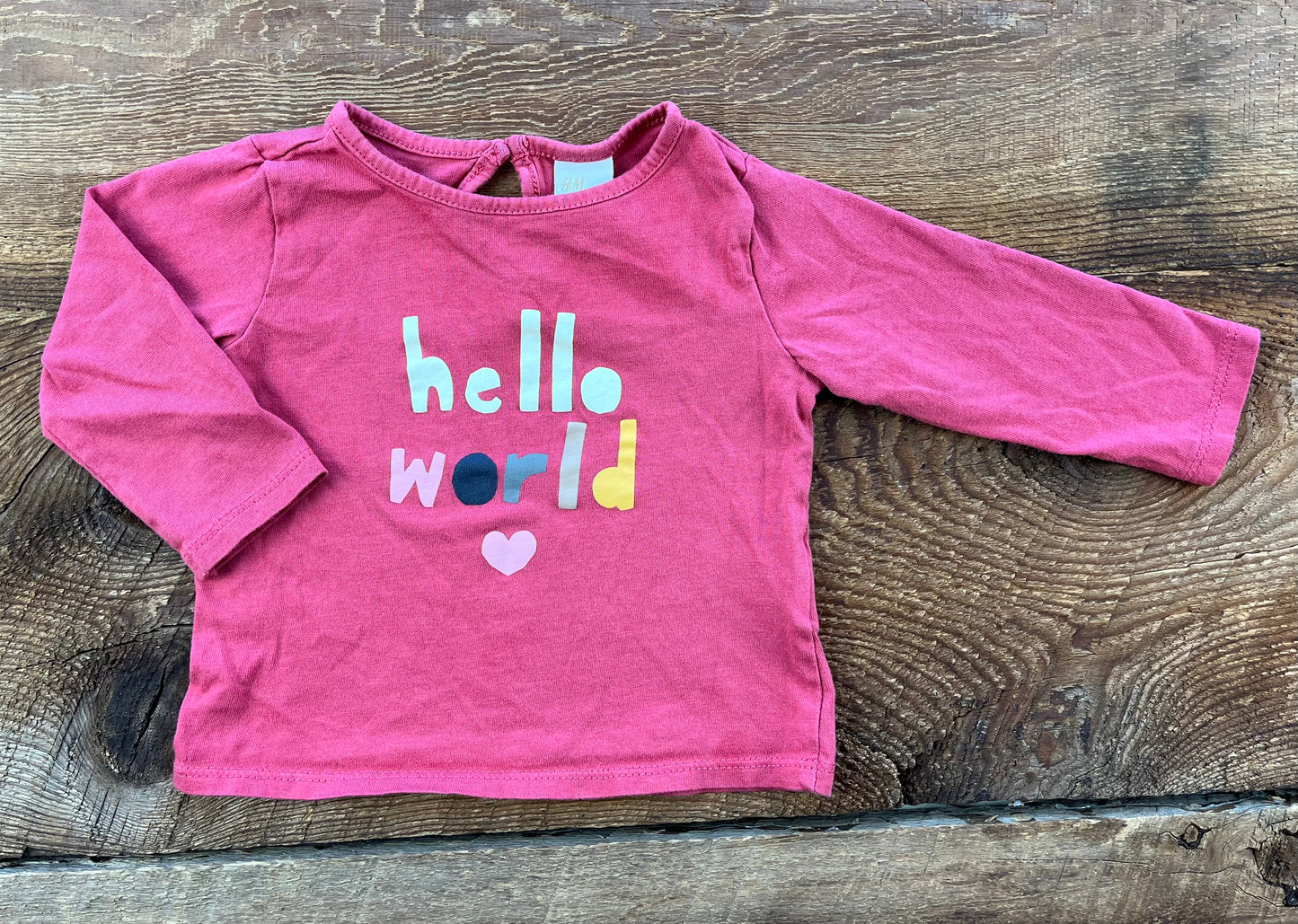 H&M 6M Hello World Shirt
