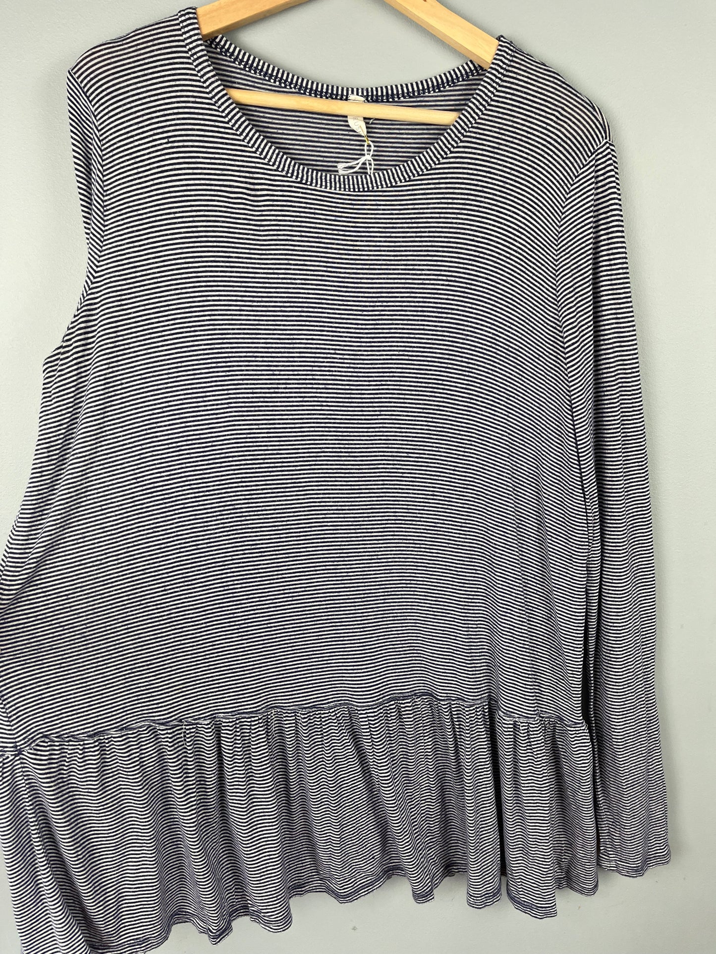 Pink Blush Maternity Large Striped Shirt