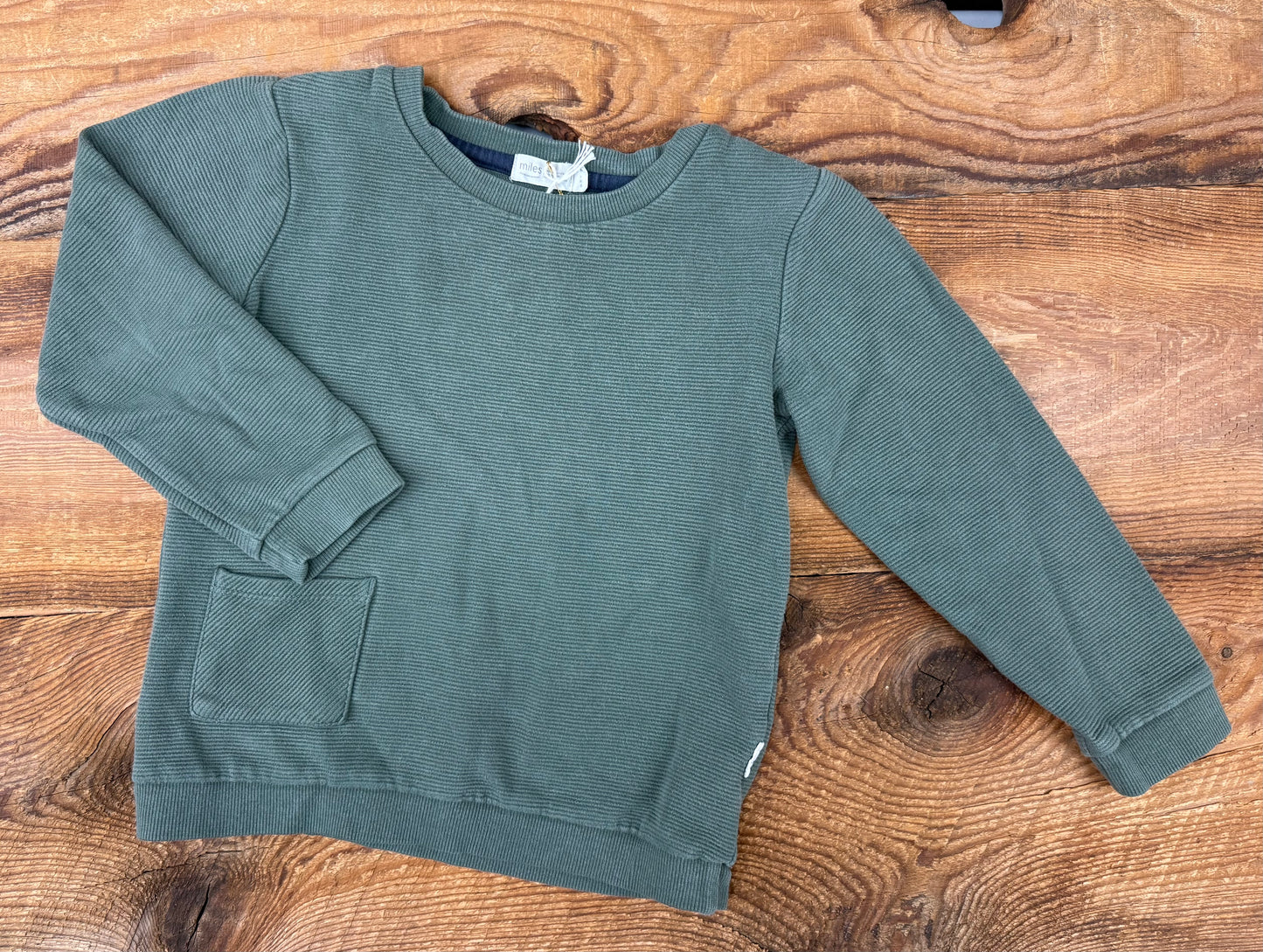 Miles 6Y Ribbed Crewneck