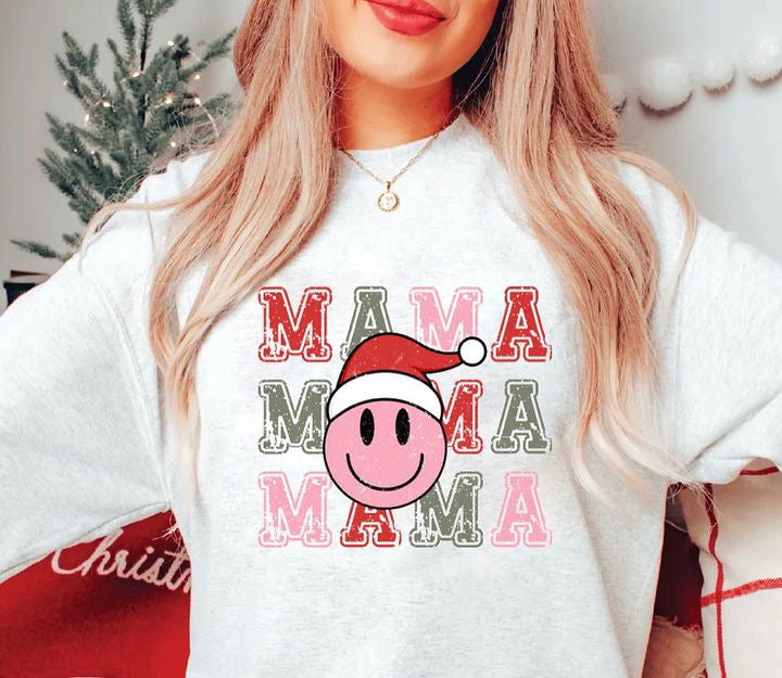 Cotton Wool Feather Co, Mama Holiday Smiley Crew