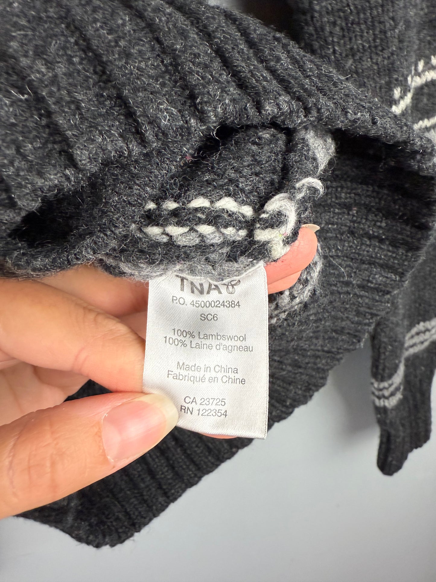 TNA Women’s Medium Reindeer Lambswool Cardigan