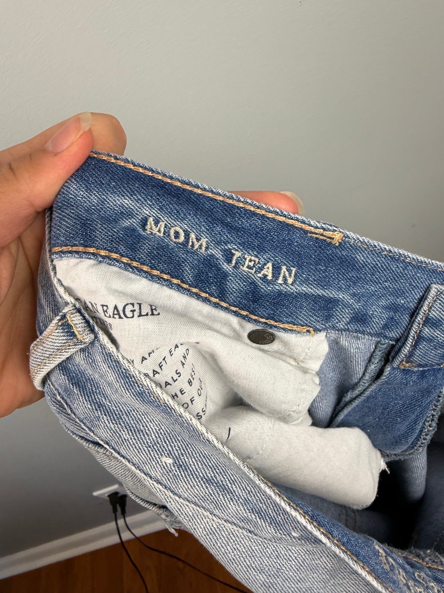 American Eagle Women’s 14S Distressed Mom Jean