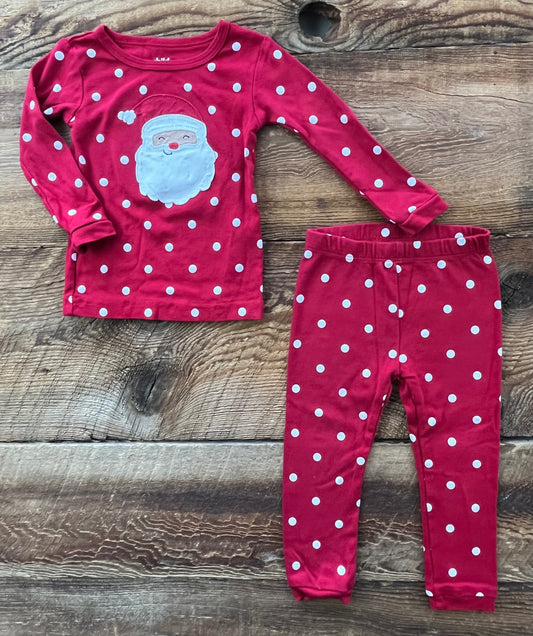 Child of Mine 12M Polka Dot Santa Pajamas