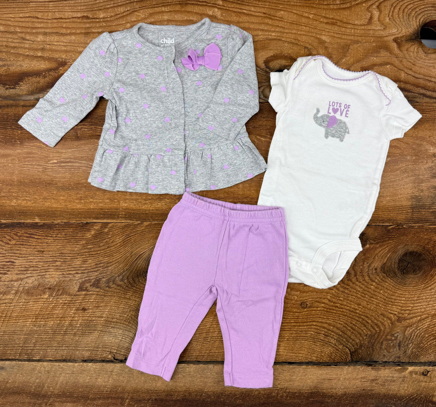 Child of Mine 0-3M Love Outfit