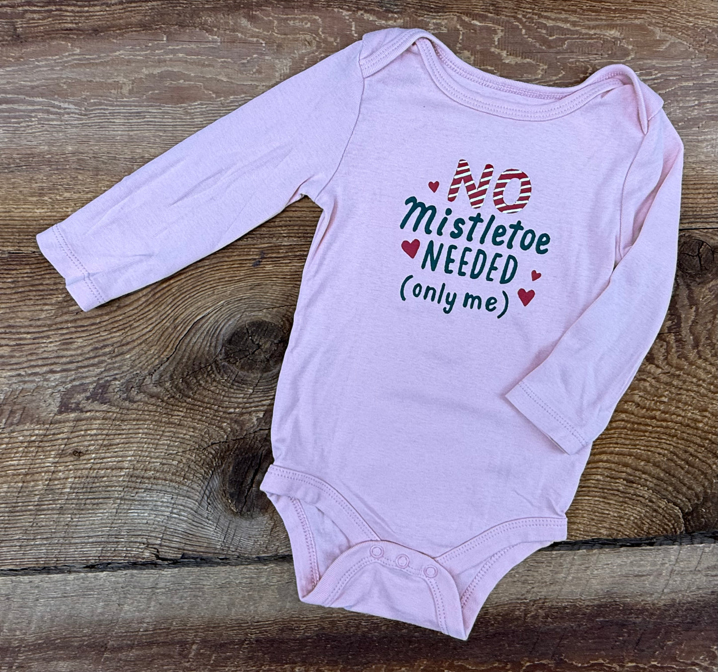 Joe Fresh 6-12M Mistletoe Onesie