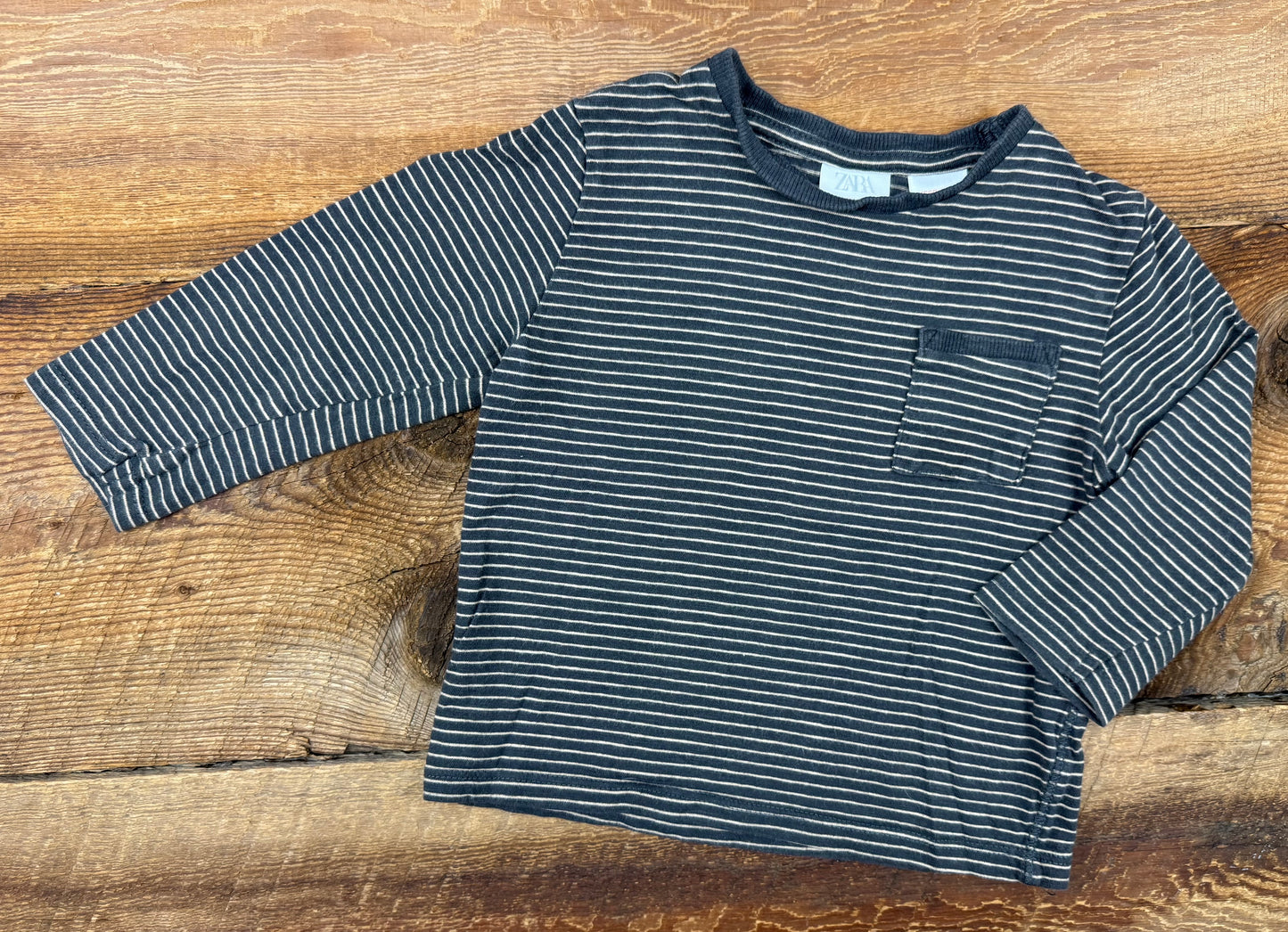 Zara 12-18M Striped Pocket Shirt