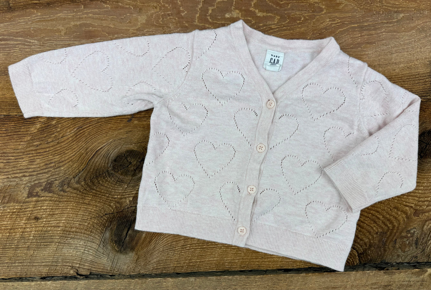 Gap 6-12M Heart Cardigan Sweater
