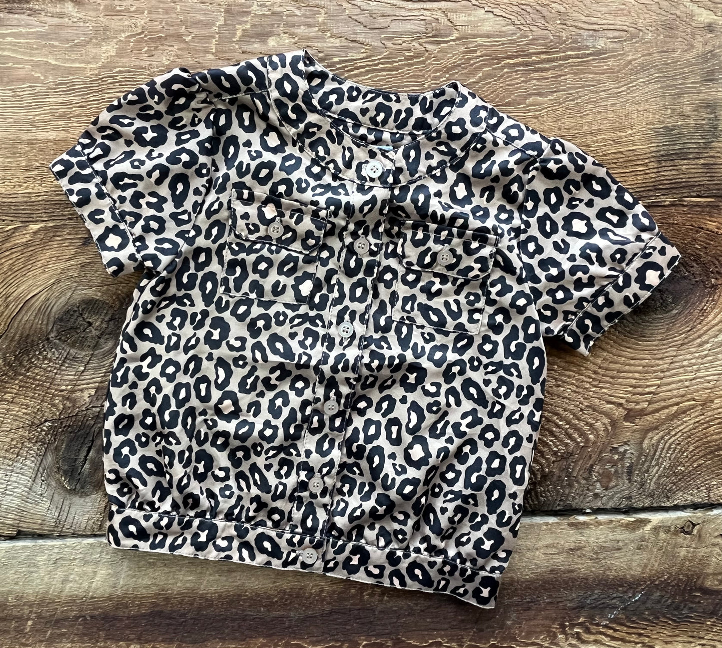 Joe Fresh 2T Leopard Button Up Tee