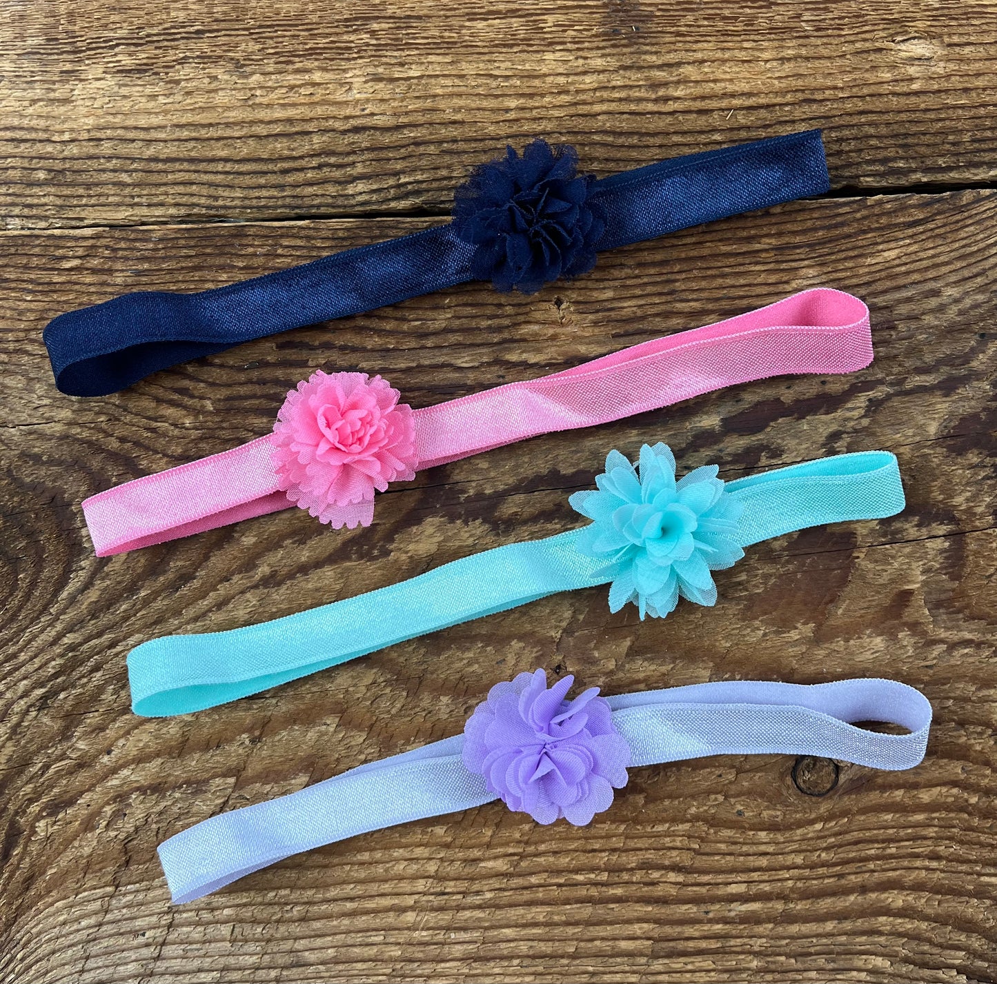 Set of 4 Flower Headbands