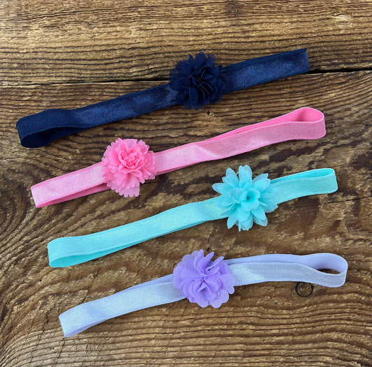 Set of 4 Flower Headbands