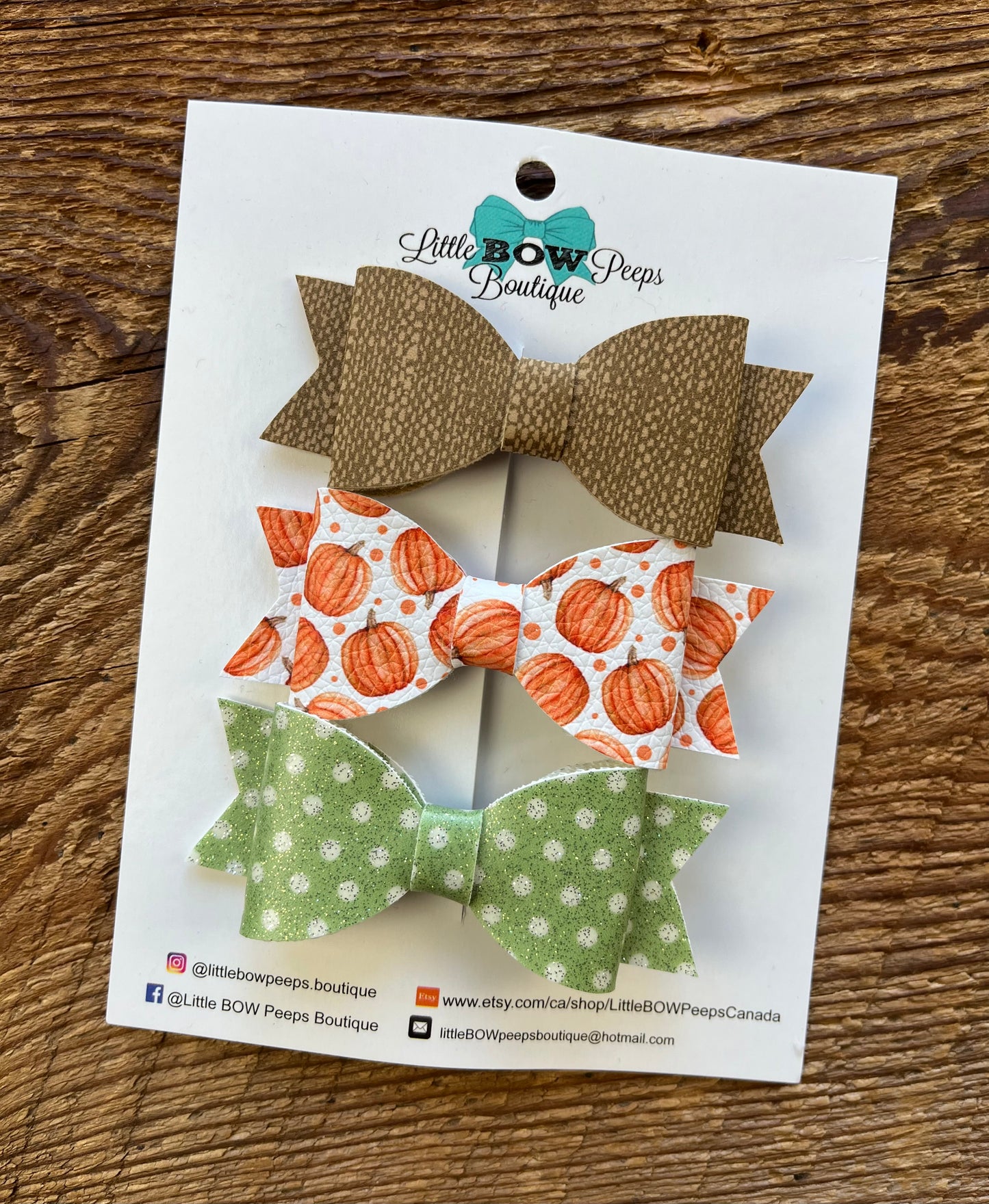 Pumpkin Hair Clips Set