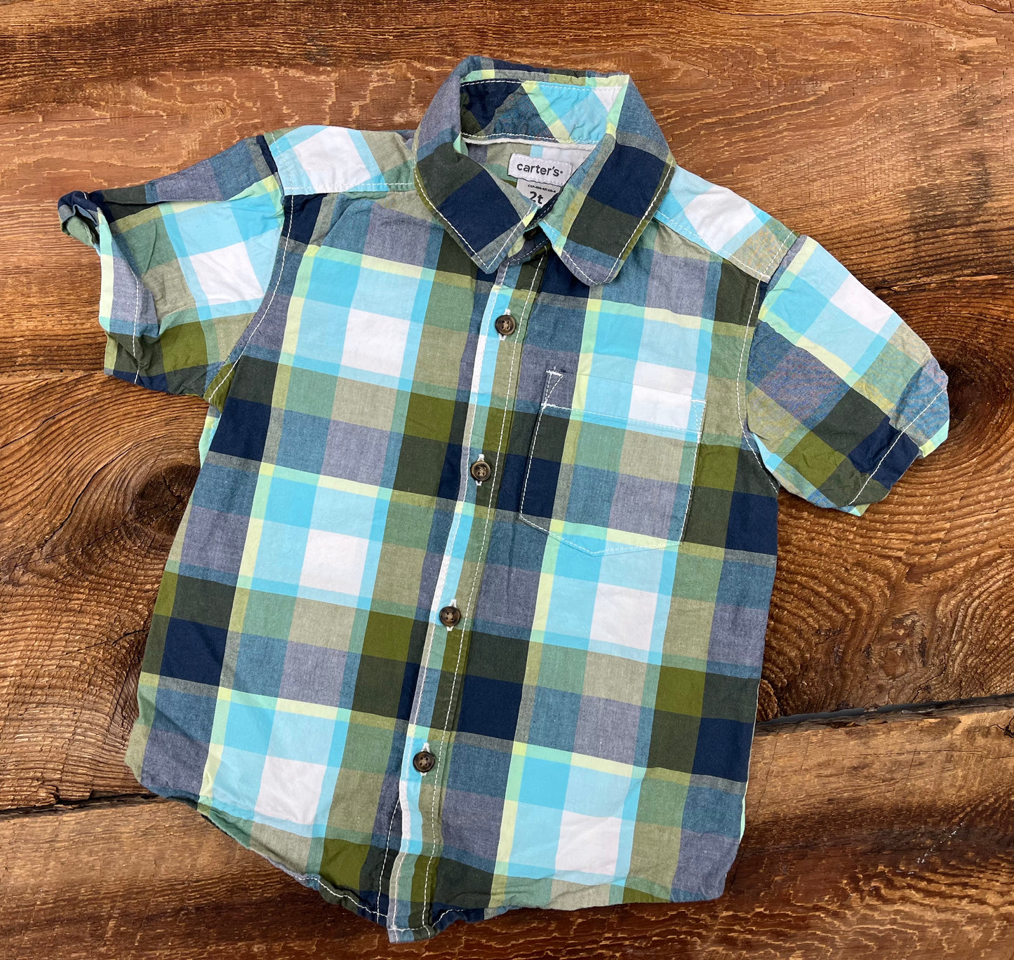 Carter’s 2T Plaid Button up Tee