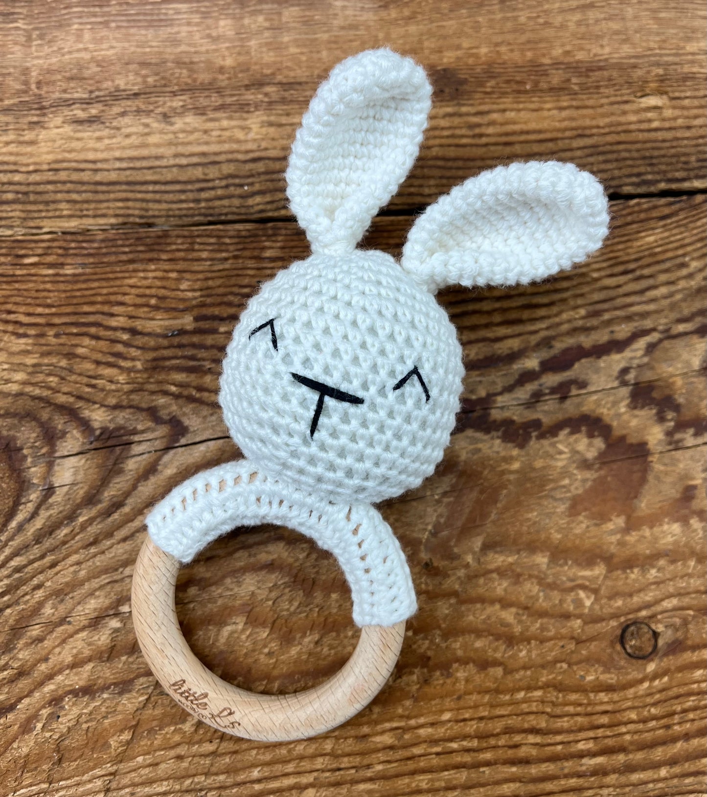 Small Shop- Little L’s Woolly Co Bunny Rattle