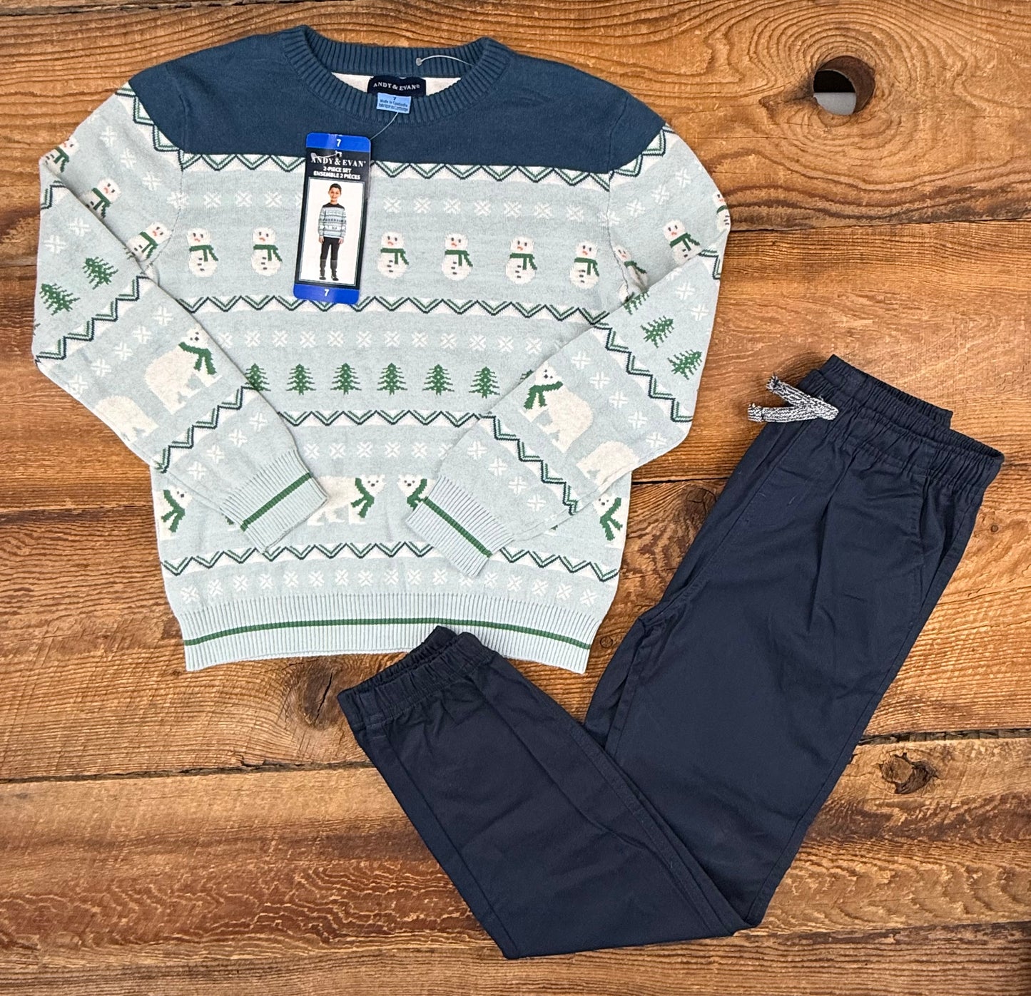 Andy & Evan 7Y Snowman Outfit