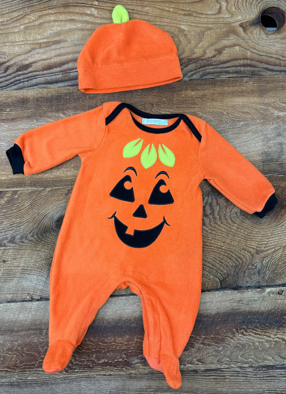 George 0-3M Pumpkin Costume