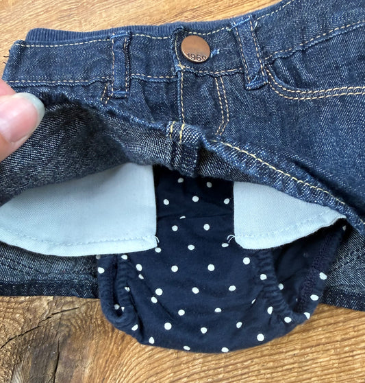 Gap 3-6M Polka Dot Jean Skort
