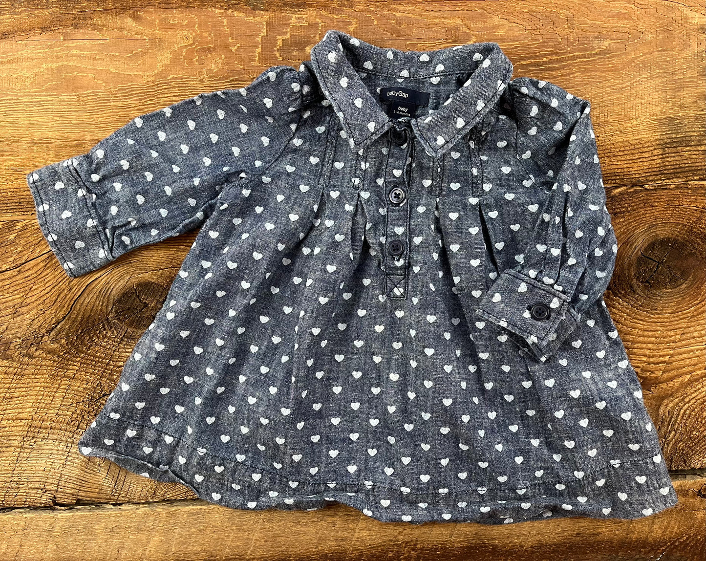 Gap 3-6M Heart Jean Dress