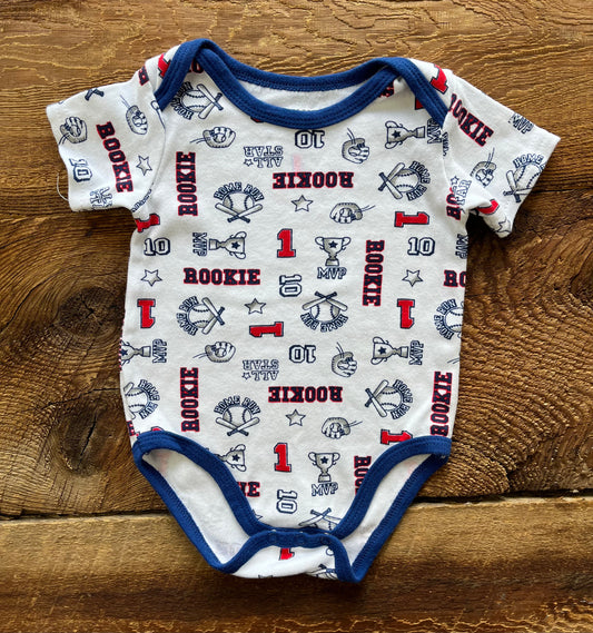 Monkey Bars 3-6M Rookie Onesie