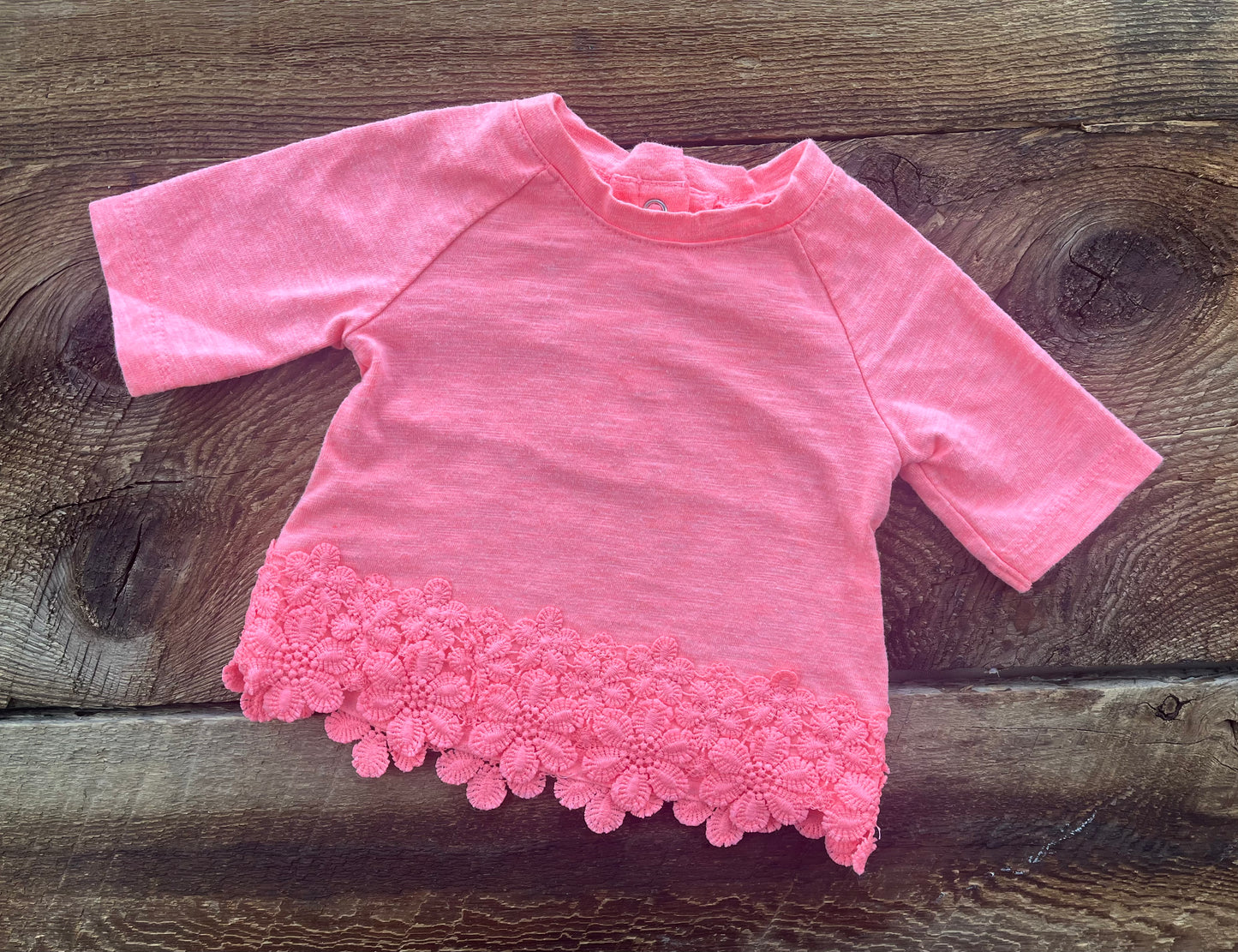 Oshkosh 0-3M Flower Lace Shirt