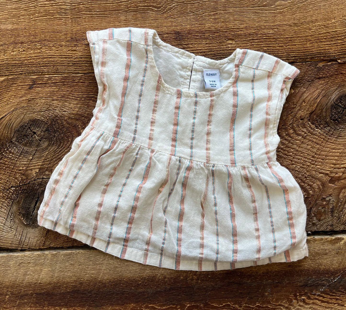 Old Navy 3-6M Striped Peplum Tee