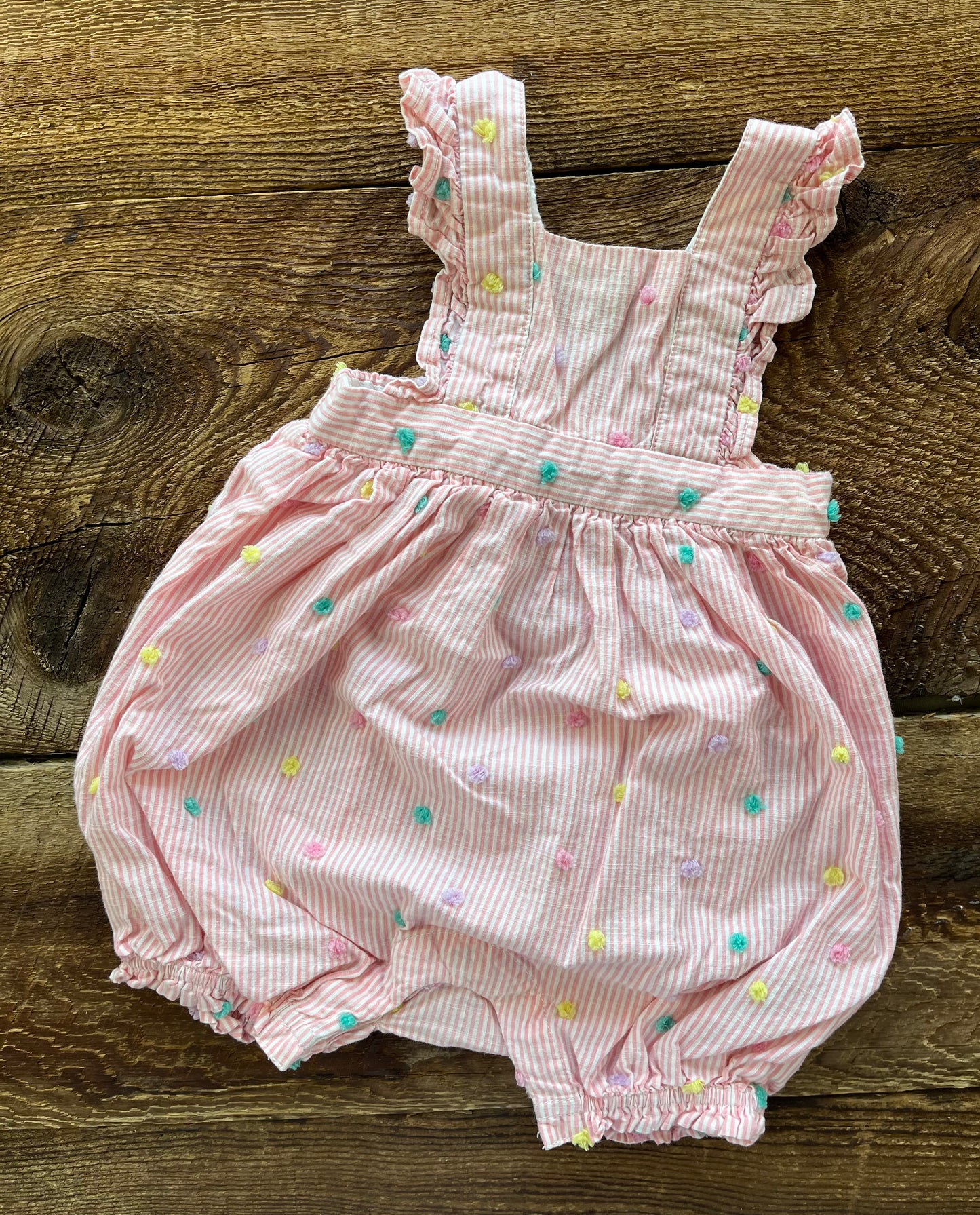 Gap 3-6M Striped Polka Dot Romper