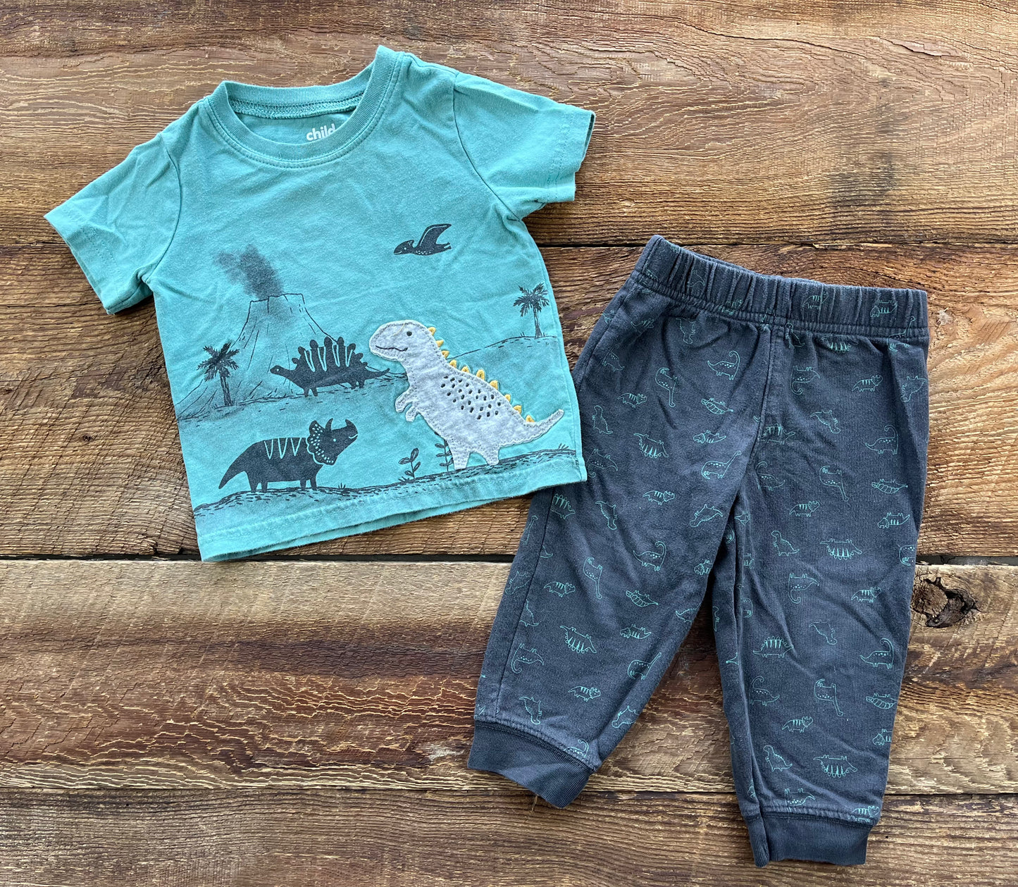 Child of Mine 12M Dino Outfit