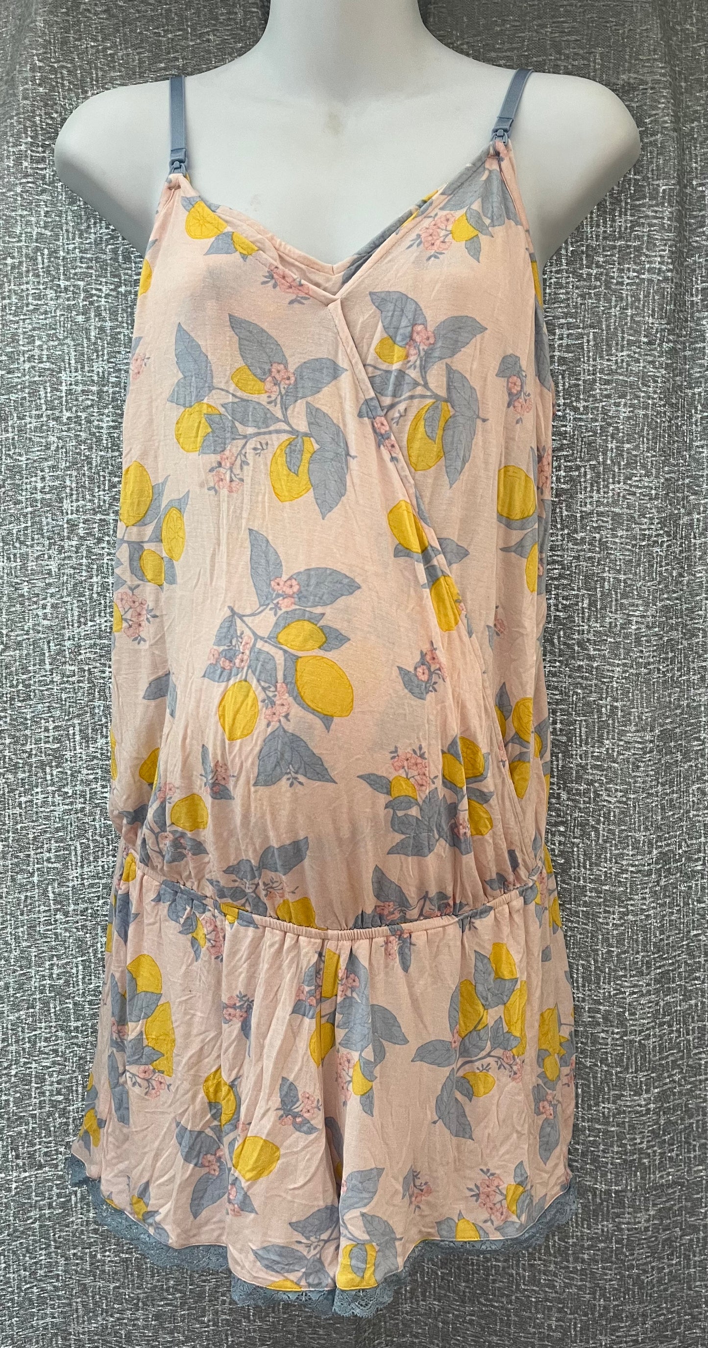 Motherhood Large Nursing Lemon Sleep Romper