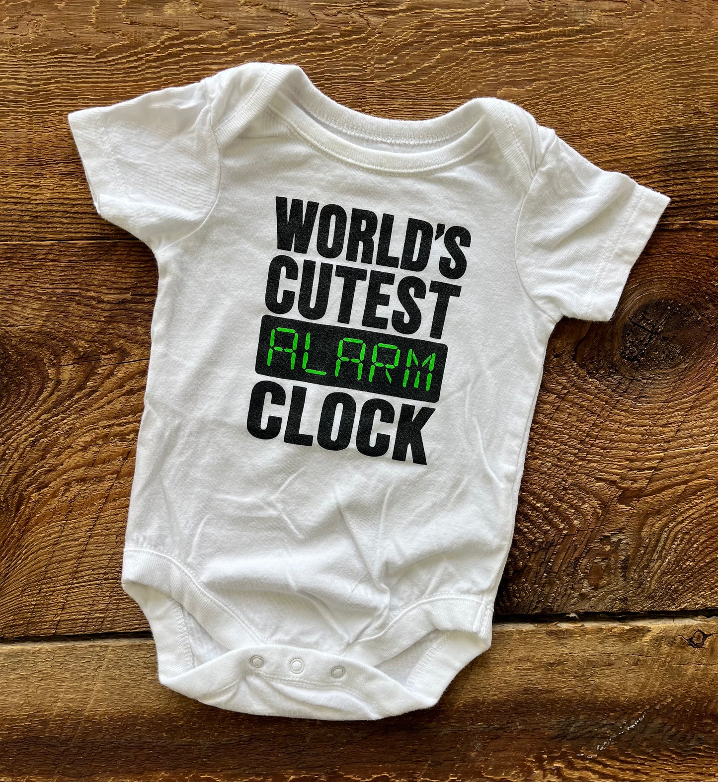 The Children’s Place 0-3M Alarm Clock Onesie