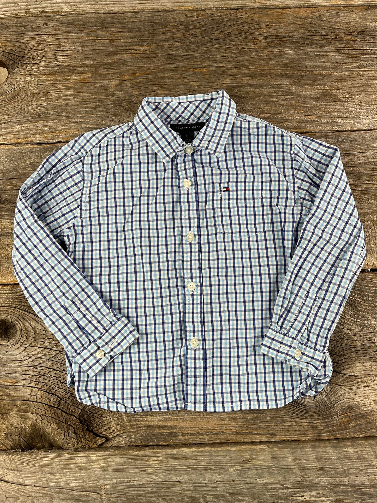 Tommy Hilfiger 3T Plaid Dress Shirt