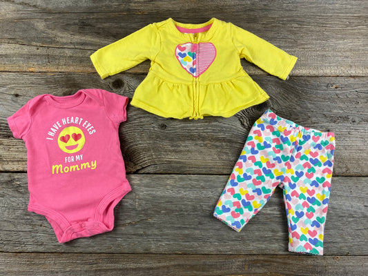Carter’s NB Heart Eyes 3 Piece Set