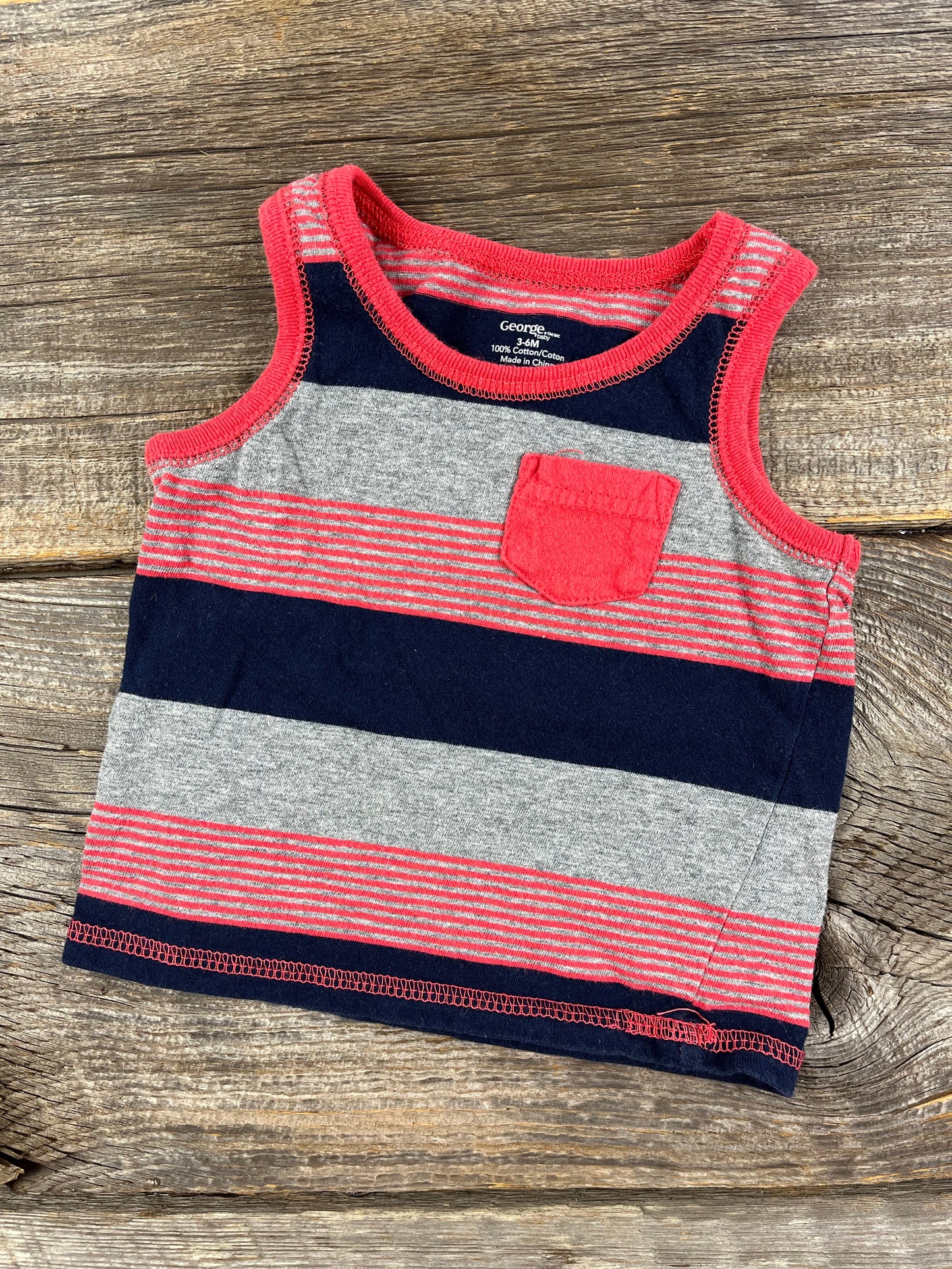 George 3-6M Striped Tank