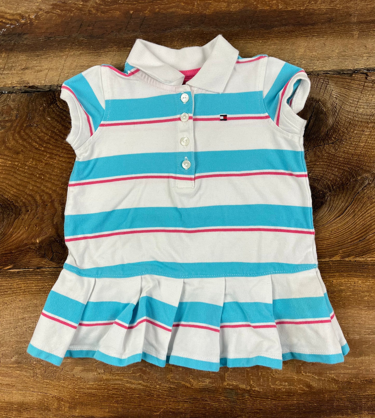 Tommy Hilfiger 12M Striped Peplum Dress