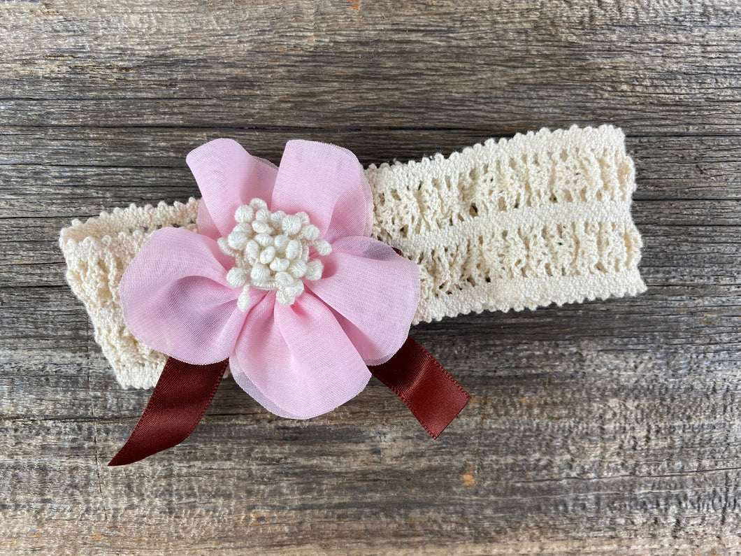 Stretchy Floral Crochet Headband