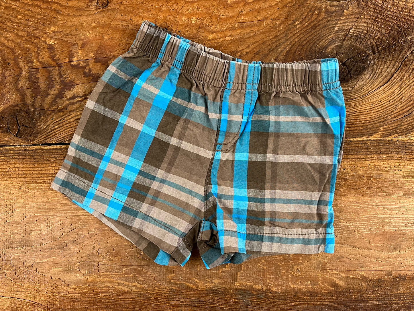 George 0-3M Plaid Short