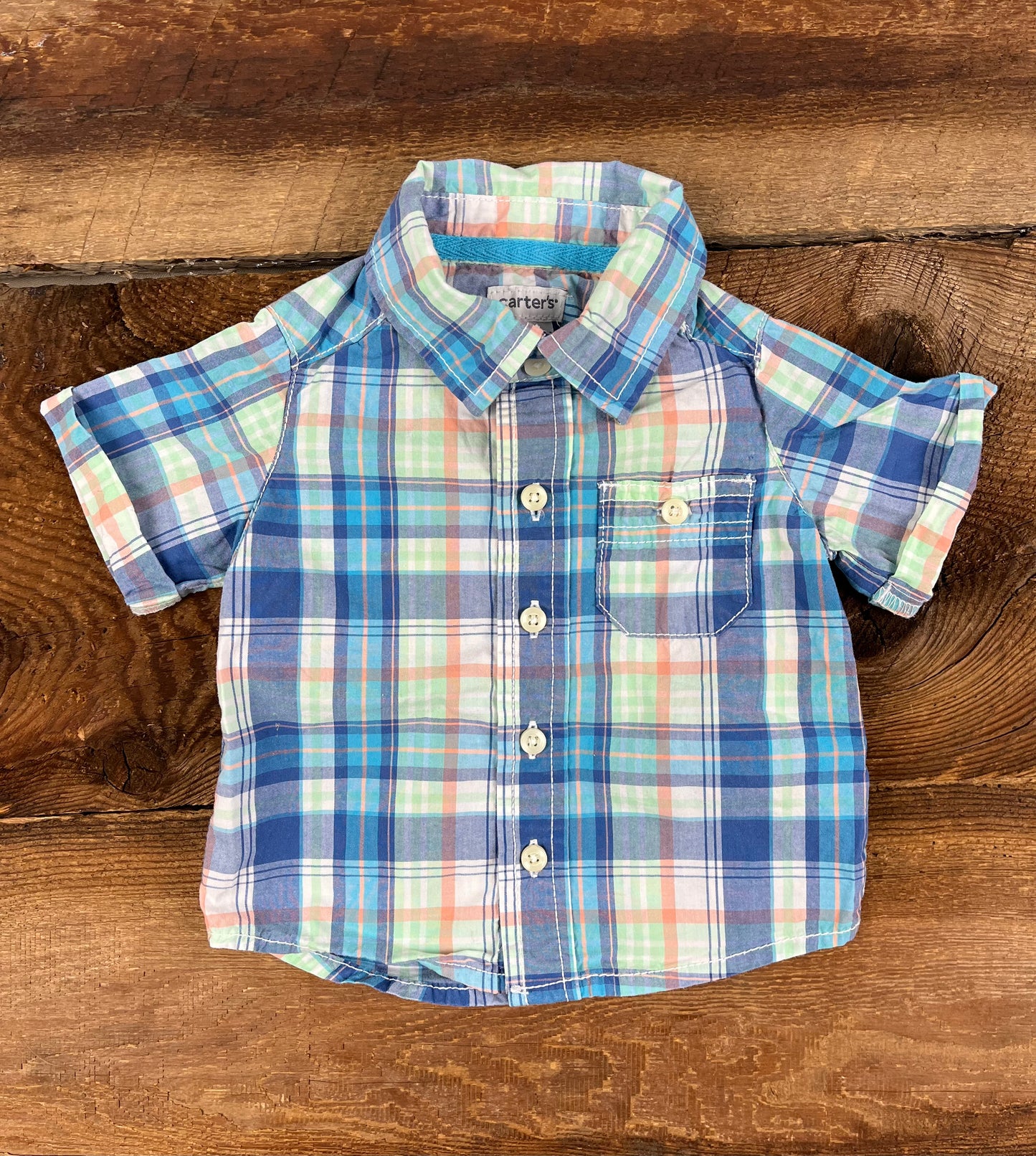 Carter’s 3M Plaid Button Up Tee