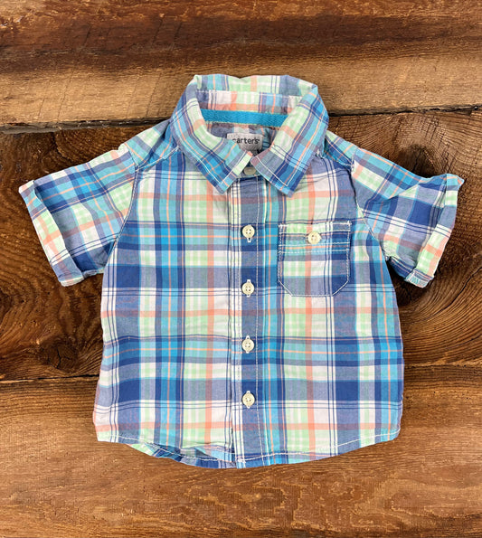 Carter’s 3M Plaid Button Up Tee