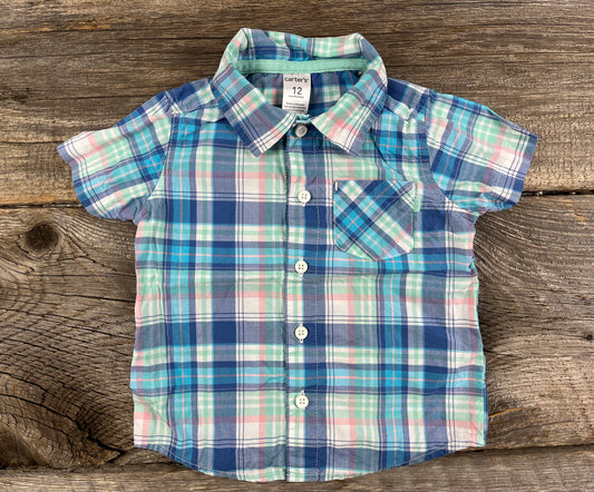 Carter’s 12M Plaid Tee