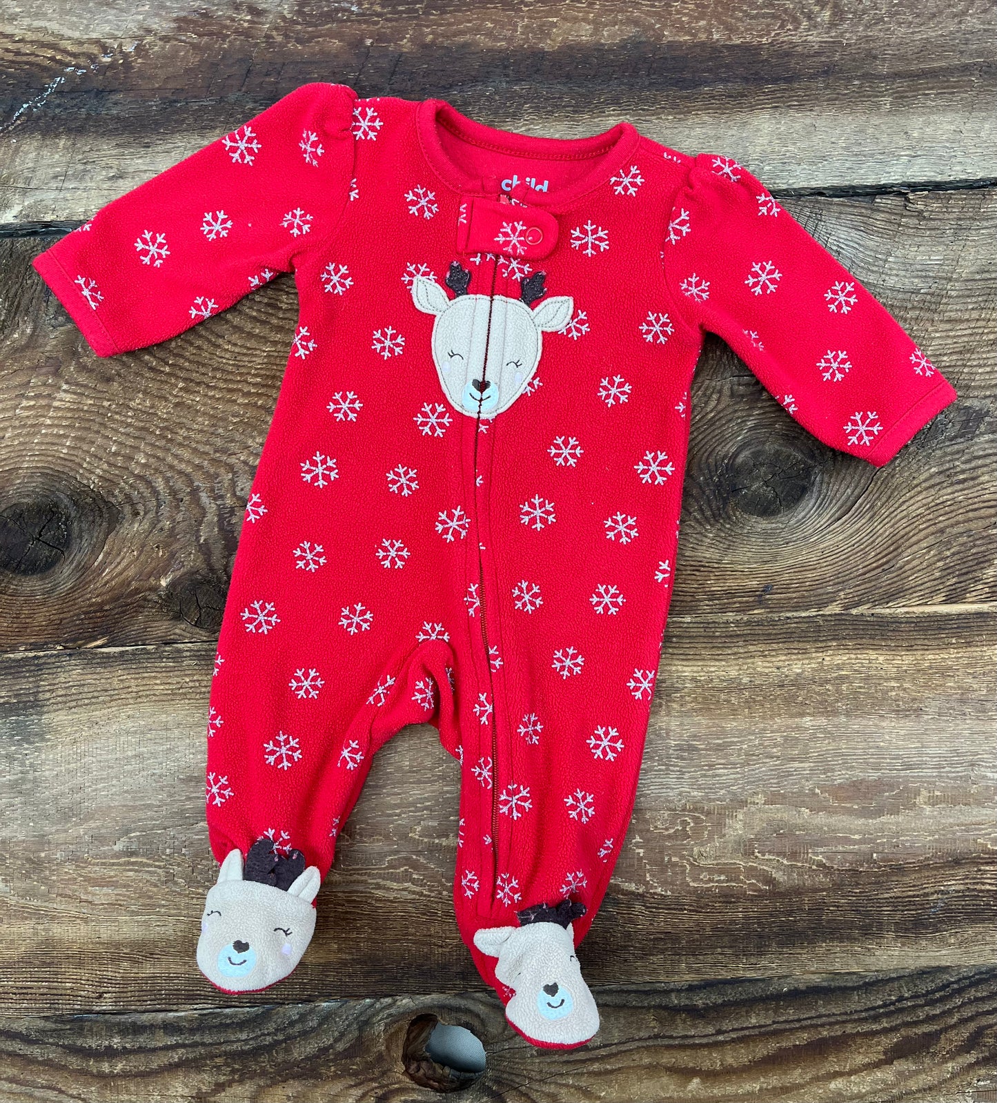 Child of Mine NB Fleece Reindeer Sleeper