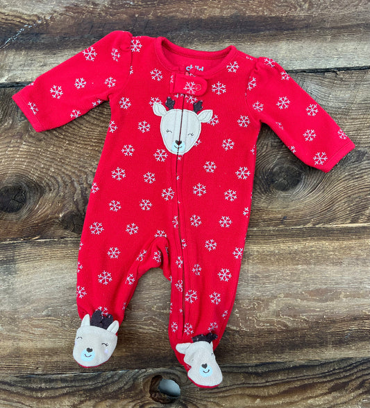 Child of Mine NB Fleece Reindeer Sleeper