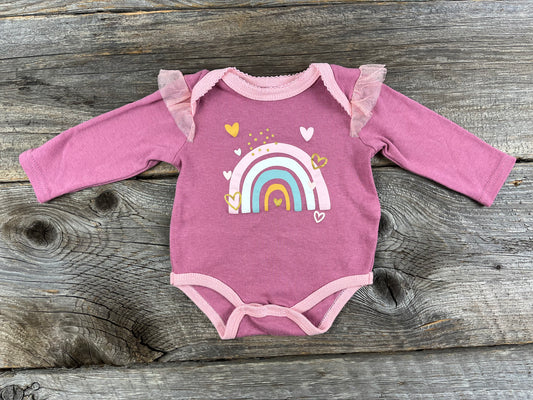 Monkey Bars 3-6M Rainbow Onesie