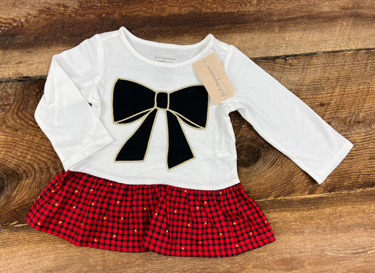 First Impressions 3-6M Holiday Peplum Shirt