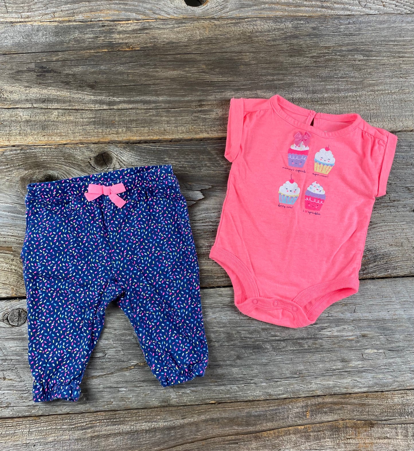 Koala Baby 0-3M Cupcake 2 Piece Outfit