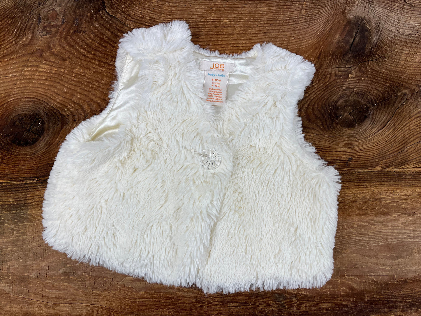 Joe Fresh 6-12M Fur Vest