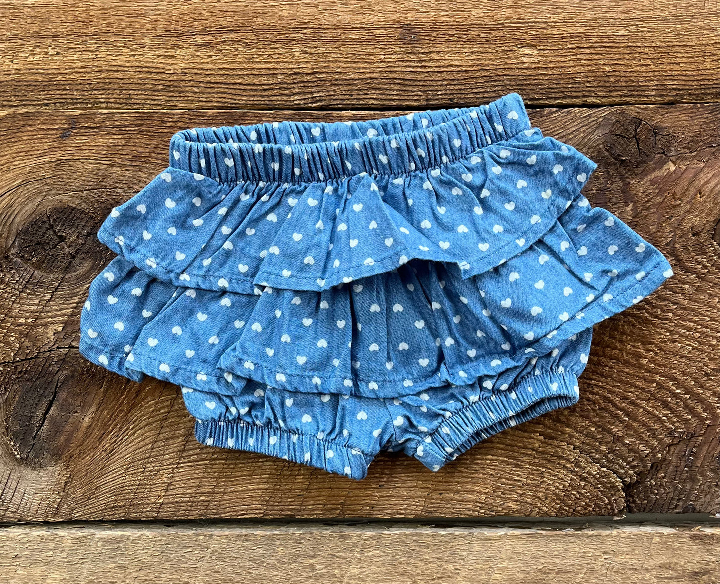 George 0-3M Ruffle Heart Short