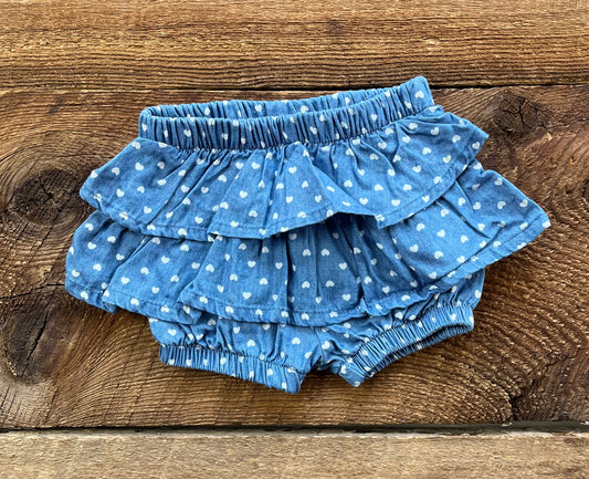 George 0-3M Ruffle Heart Short