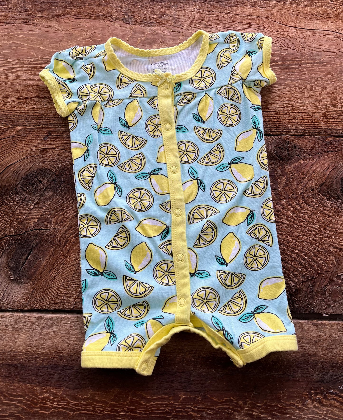 George 0-3M Lemon Romper