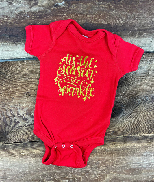Rabbit Skins 6M tis the season Onesie