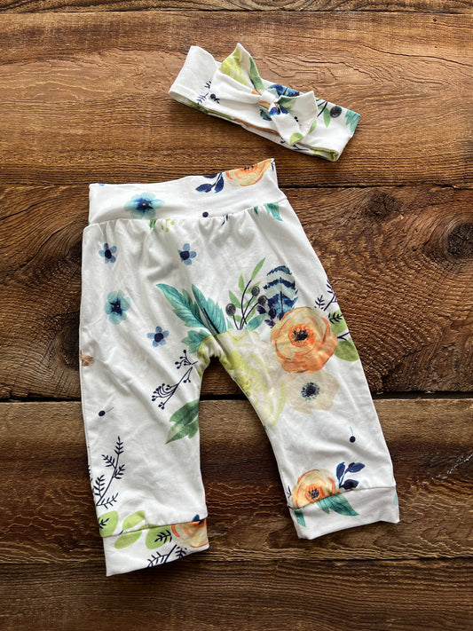 Small Shop 18M Floral Legging & Headband