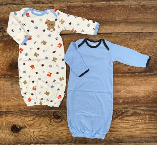 Child of Mine 0-3M Baseball Sleepsack Set
