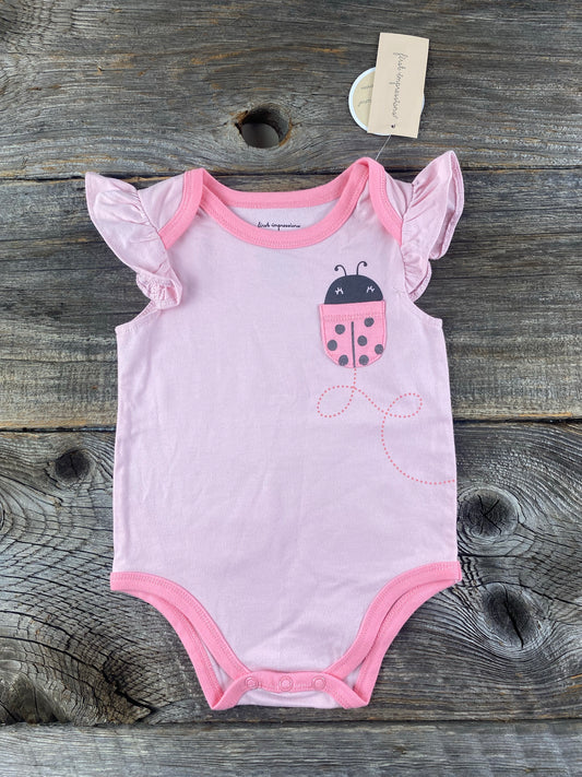 First Impressions 3-6M Ladybug Onesie